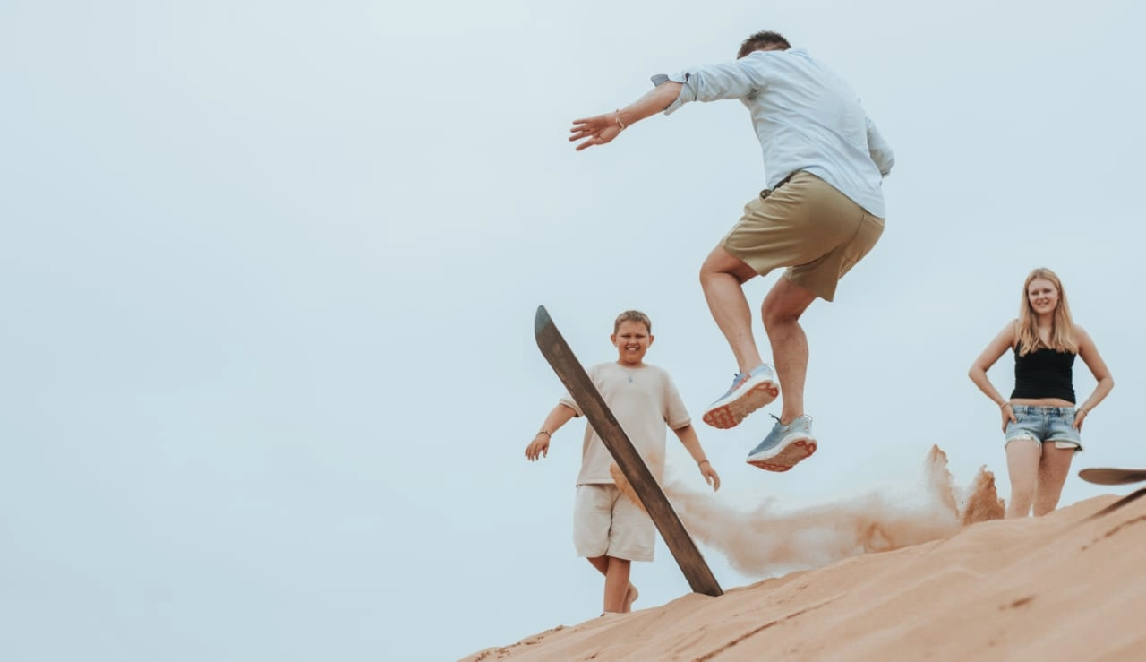 Sandboarding in Agadir Dunes – Explore Timlalin Dunes