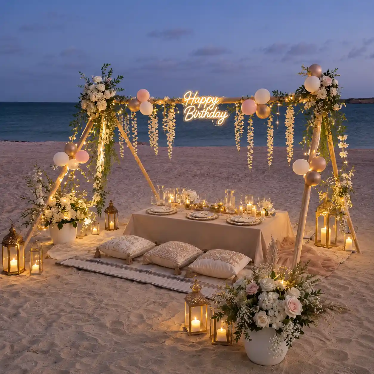 Pique-nique romantique privé dans les dunes de Timlalin