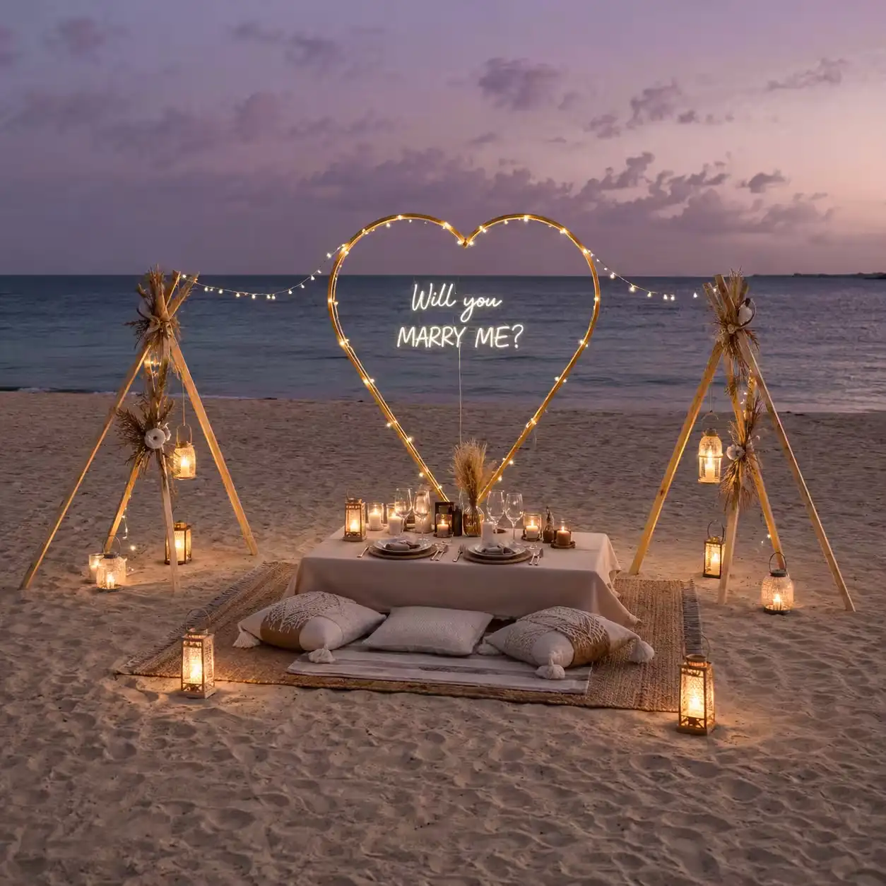 Pique-nique romantique privé dans les dunes de Timlalin